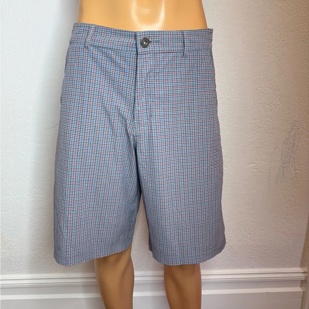 Lululemon Kahuna Shorts II Blue Check Size 34 Performance Golf Stretch - Picture 1 of 8